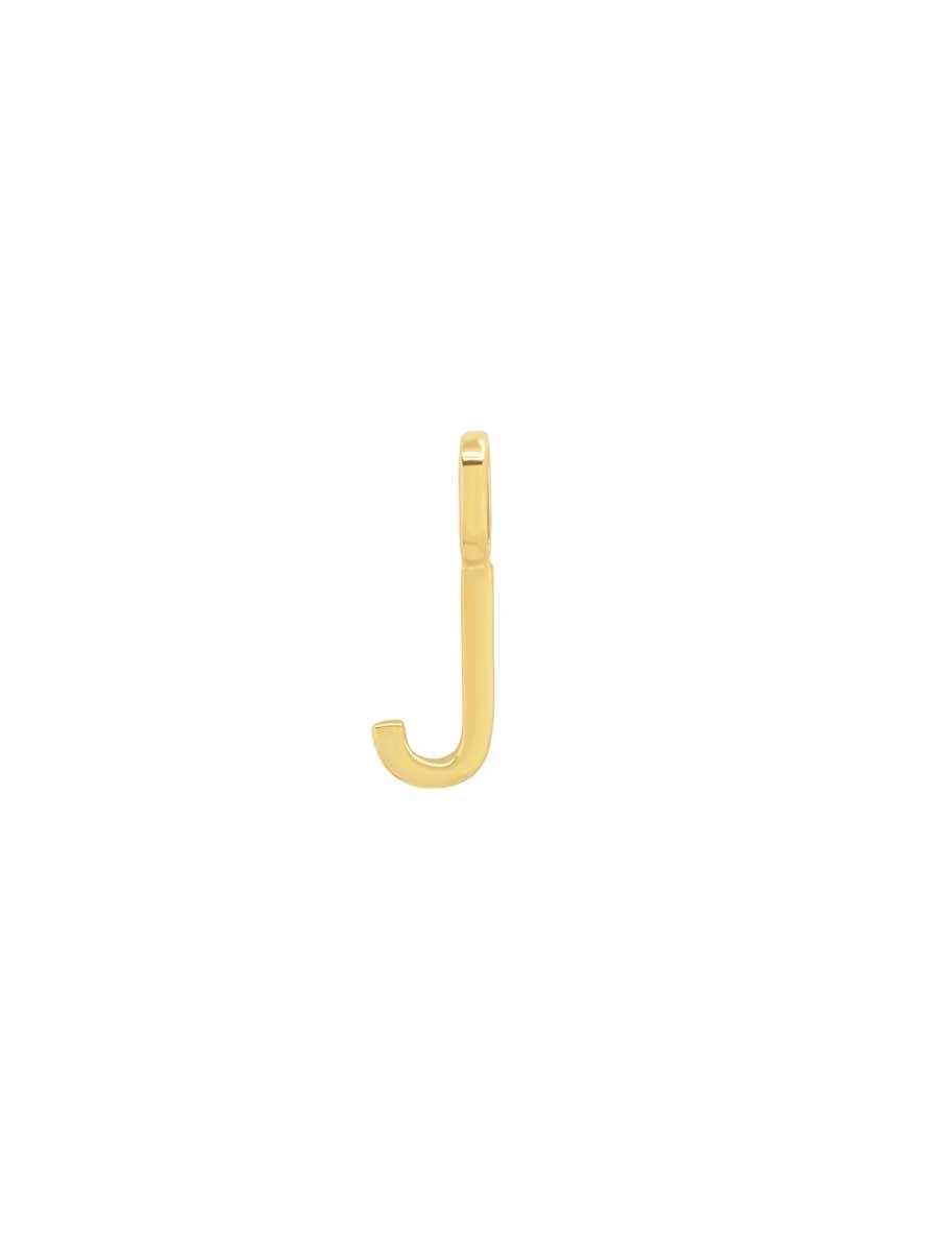 14k initial charm - J