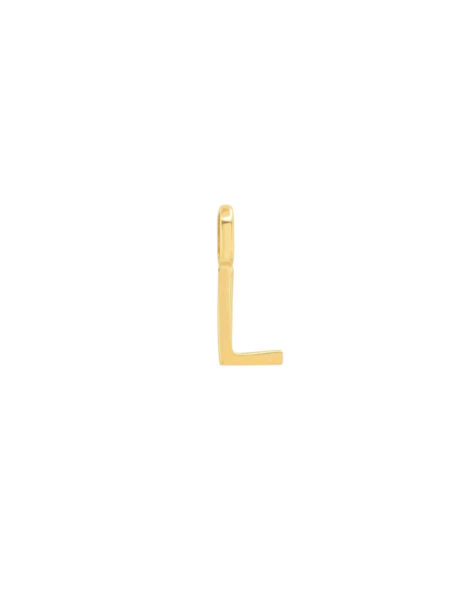 14k initial charm - L