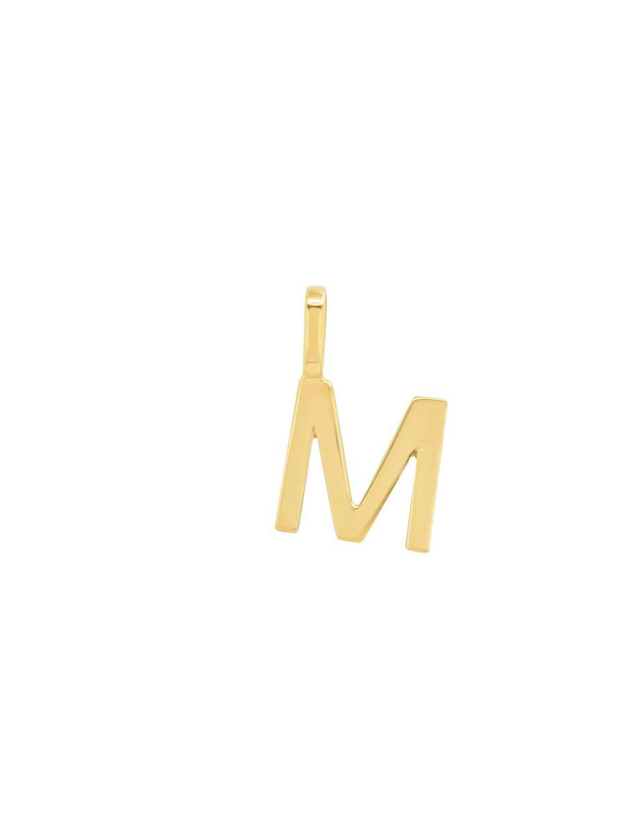 14k initial charm - M