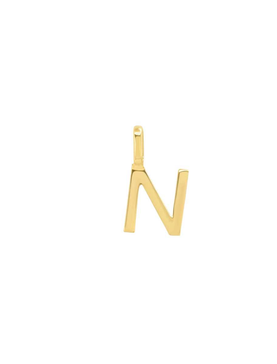 14k initial charm - N