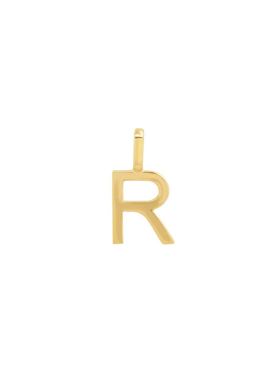 14k initial charm - R