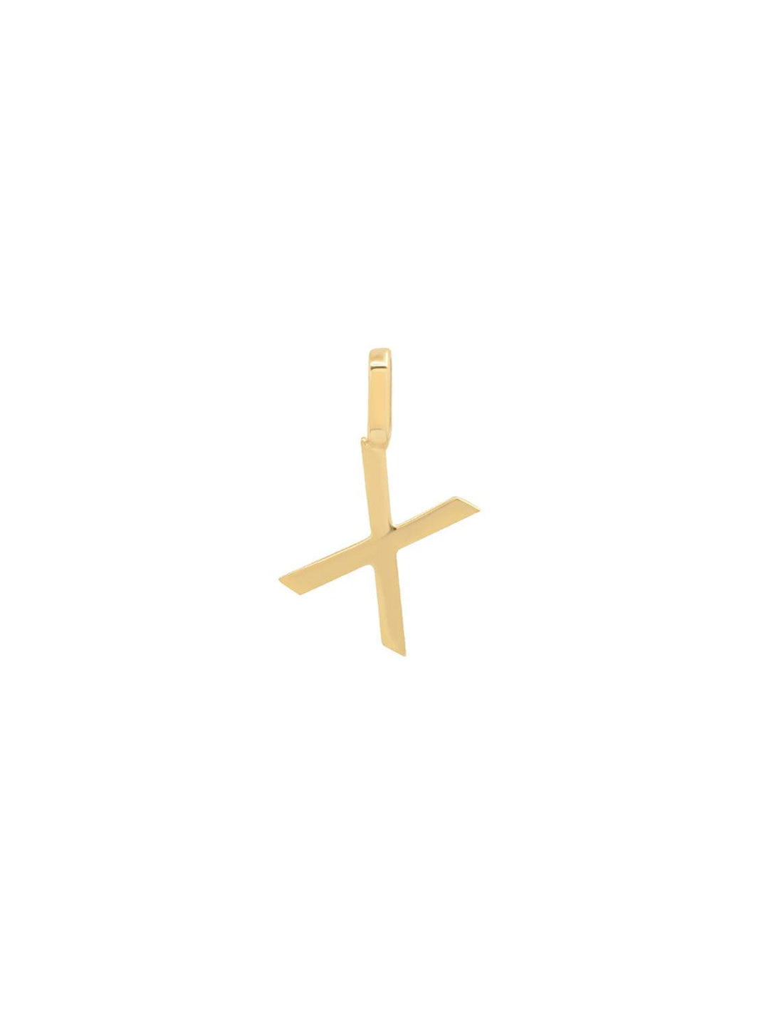 tai fine | 14k initial charm - X