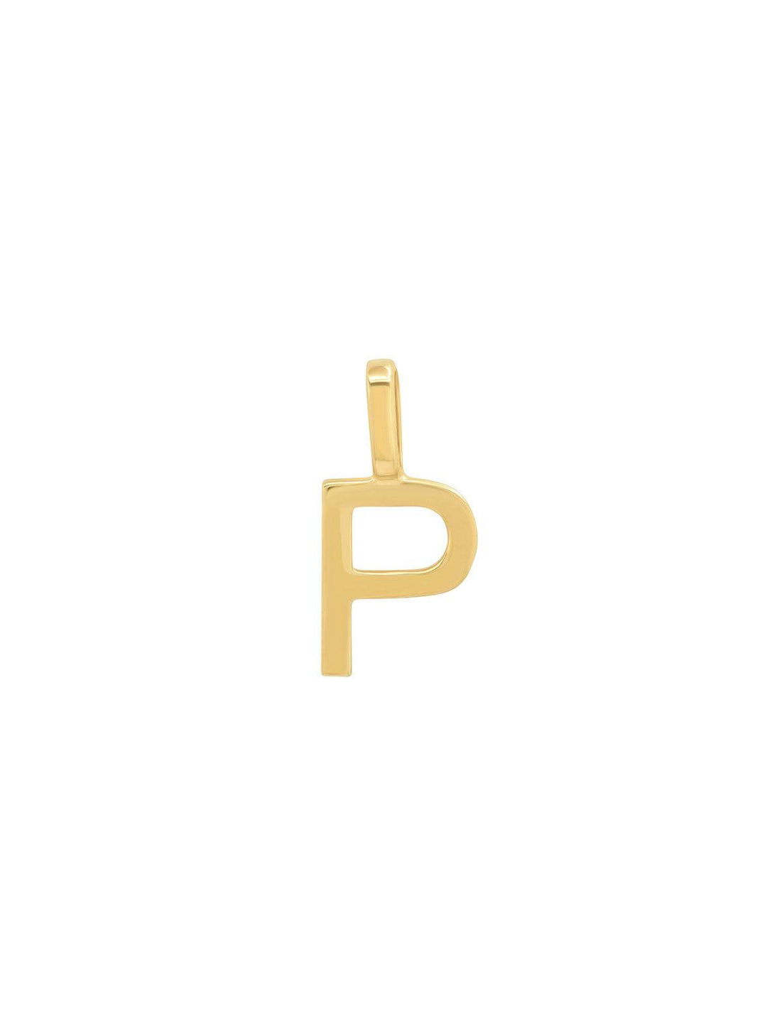 14k initial charm - P