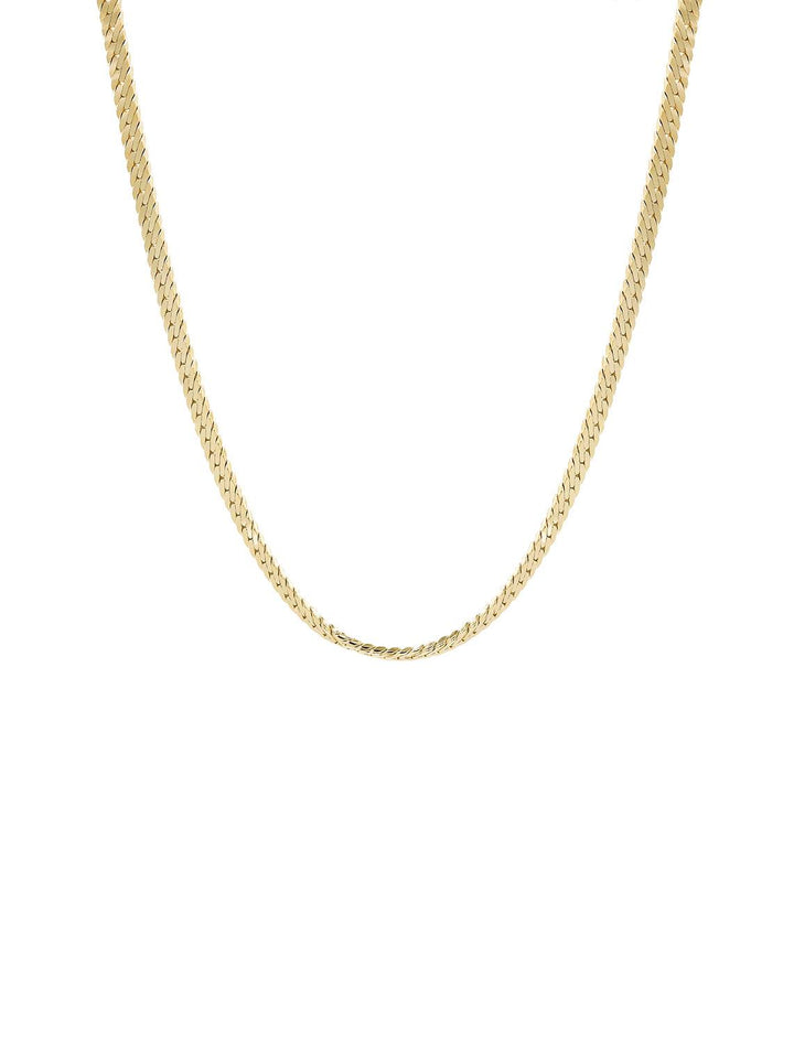 short chain necklace in gold
