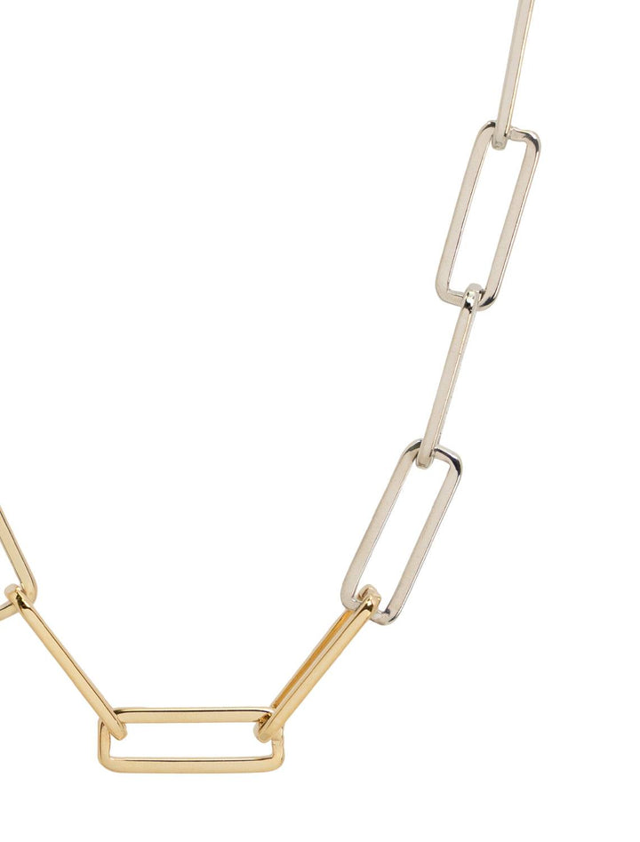 paper clip necklace in two tone (2)