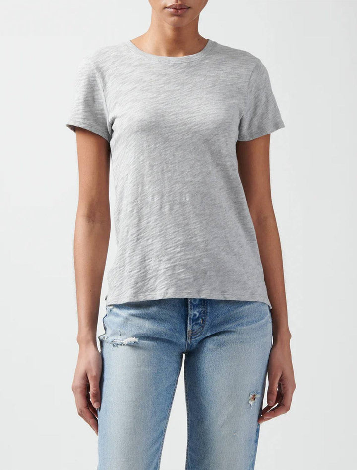ATM slub school boy tee in heather grey - Twigs