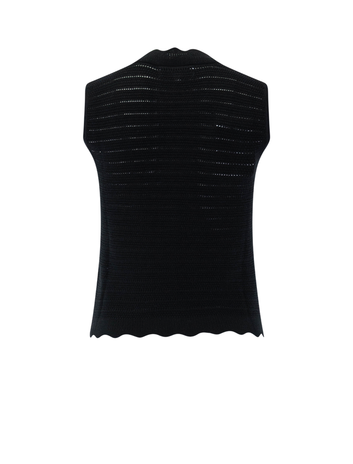 remy knit vest in caviar