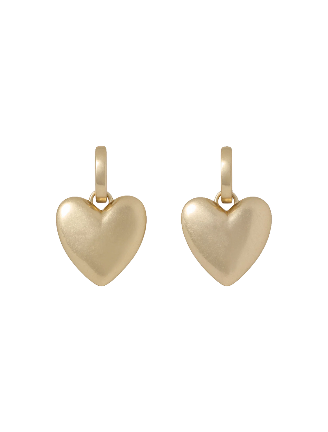 the heart token earring in gold