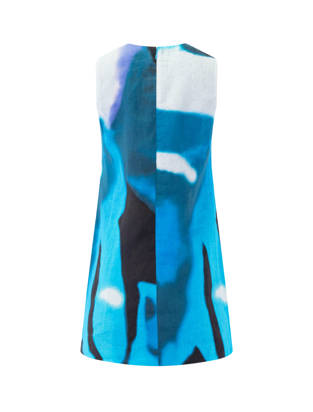 brea linen dress in blue haze
