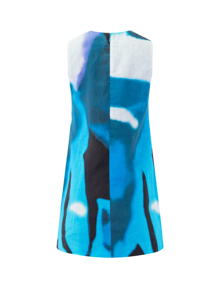 brea linen dress in blue haze