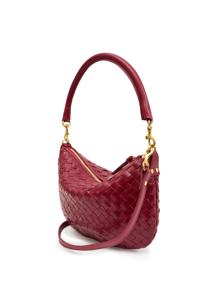 petit moyen messenger in garnet woven