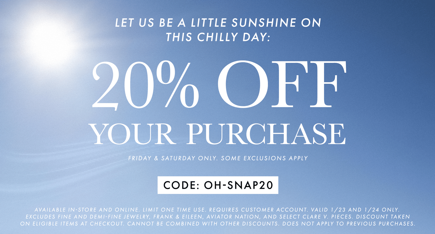 20% Off Your Purchase