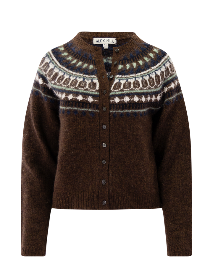 charlotte fair isle sweater in chestnut