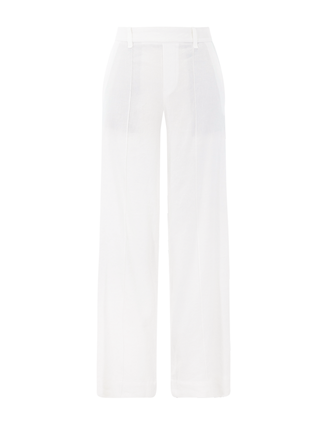 high rise pull on linen pant in offwhite
