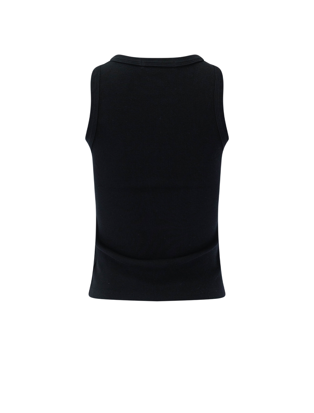 daphne high neck tank in true black