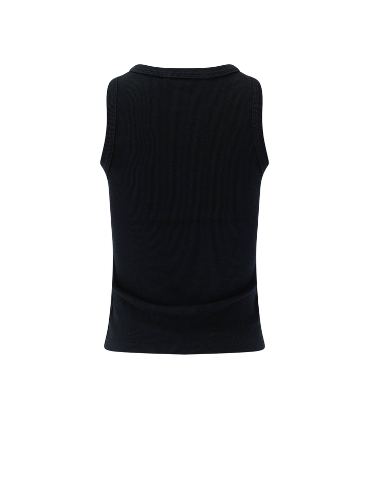 daphne high neck tank in true black