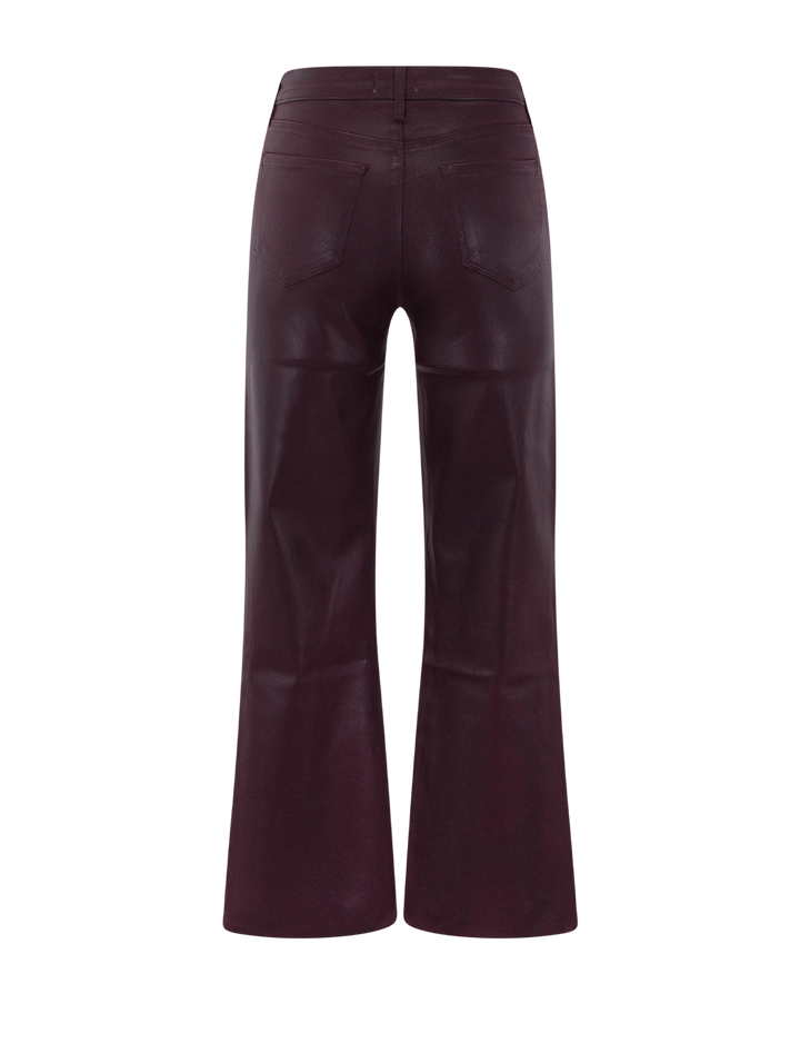 kendra crop flare in sangria coated