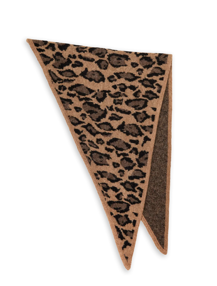 triangle scarf in camel jaguar