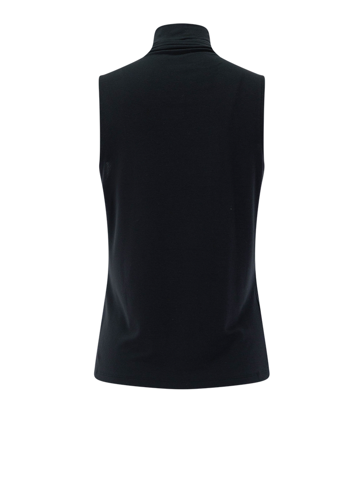 sleeveless turtleneck in black