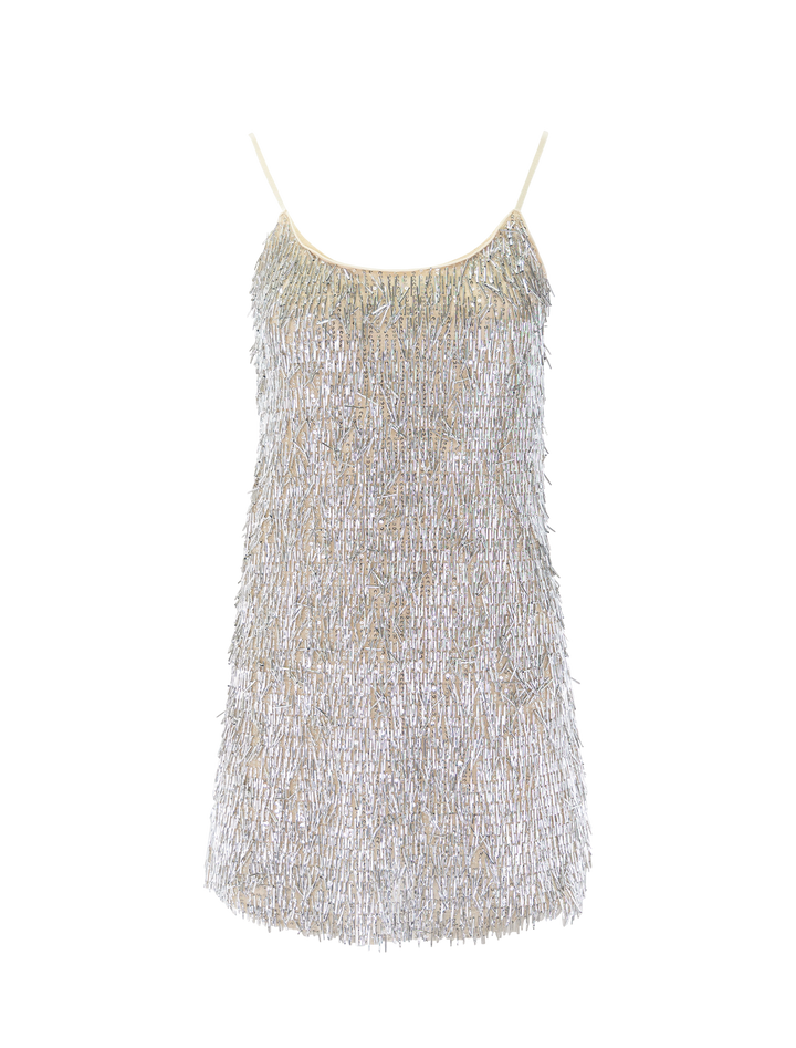 lissie dress in antique silver