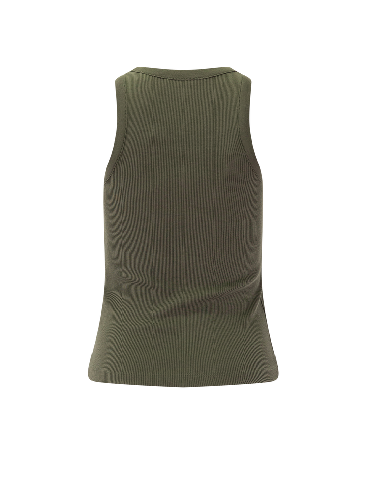 scoop neck tank in pinegrove