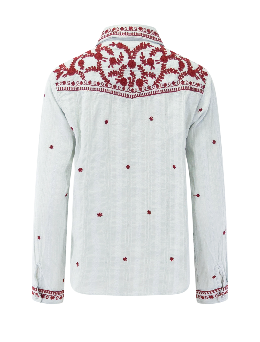 salinger blouse in blue paprika