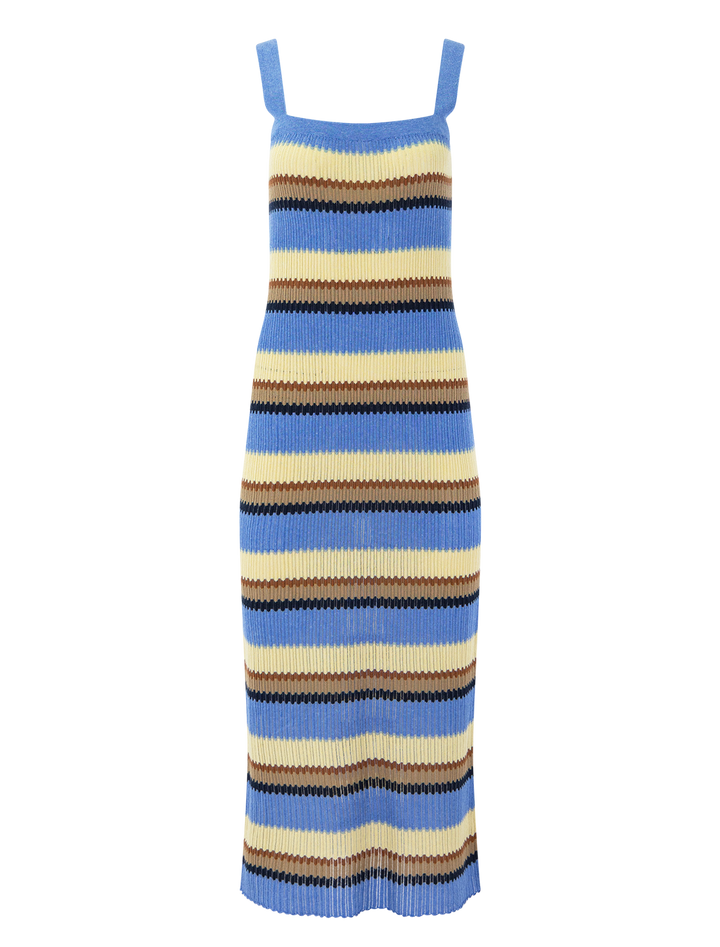 palazzo dress in delft blue