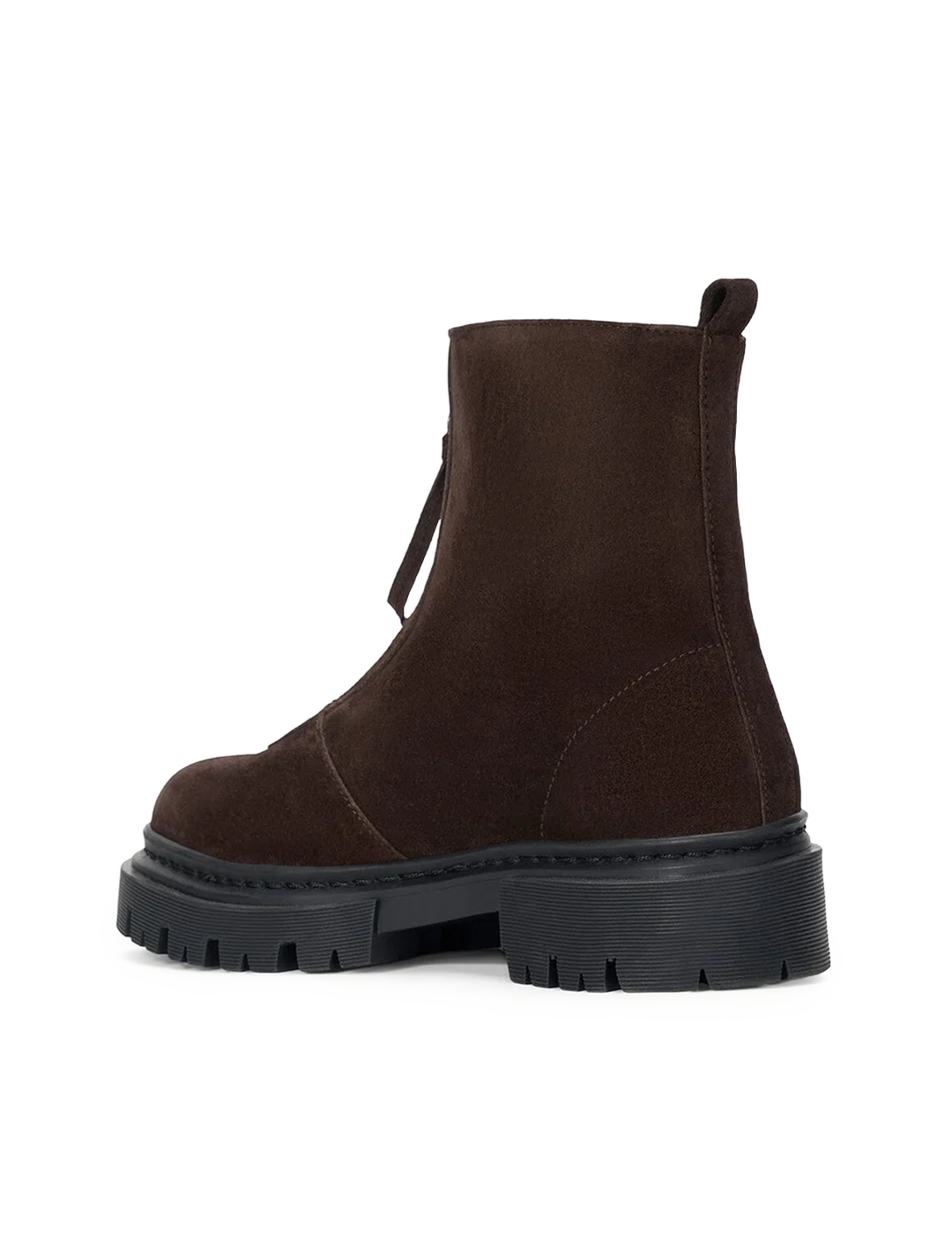 miles zip ankle boot in espresso distressed