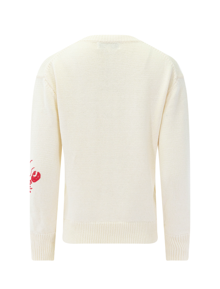 caesar lobster embroidery pullover
