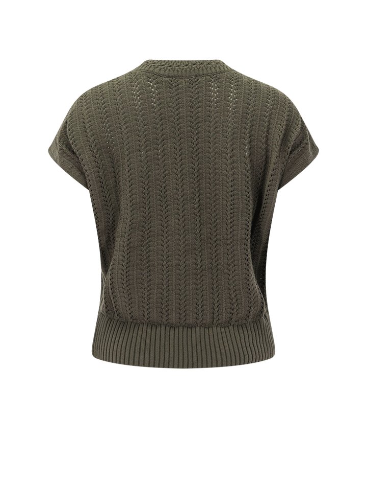 wedge sweater in olive