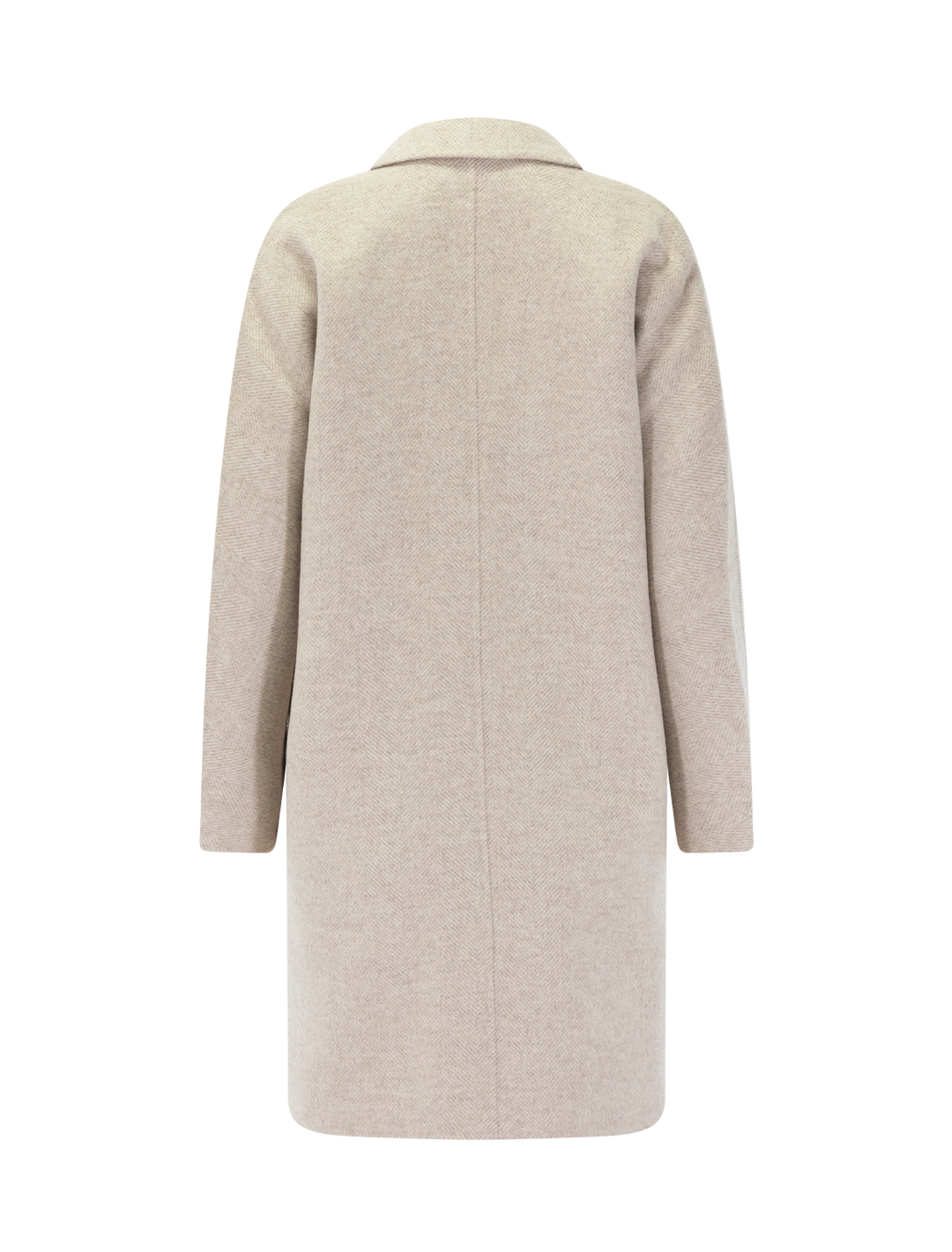 everest coat in oat herringbone