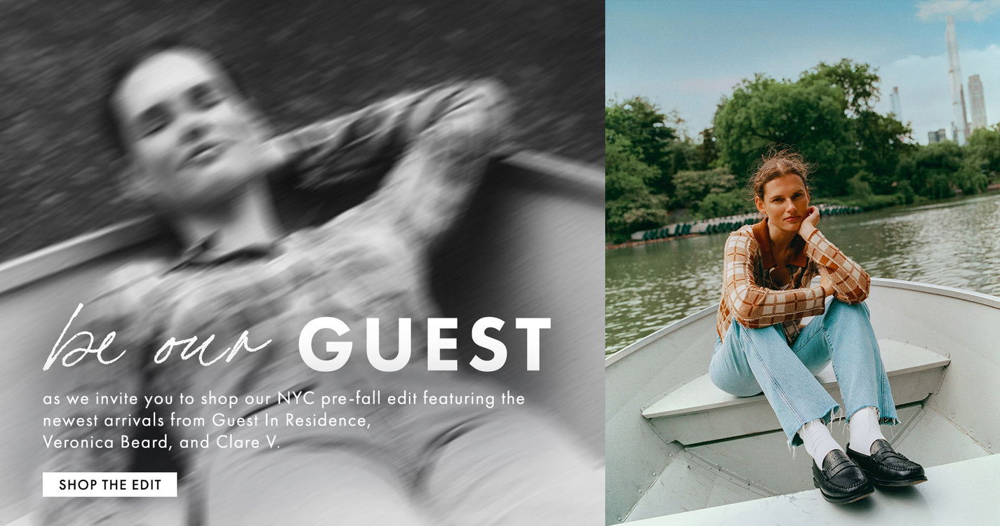 be our guest. shop the nyc-inspired pre-fall edit