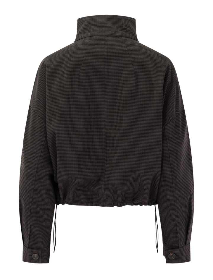 dollar jacket in chocolate houndstooth