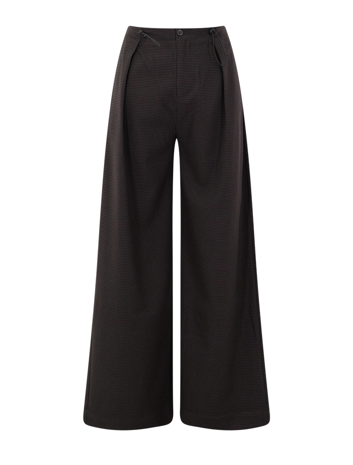 jet pants in chocolate houndstooth