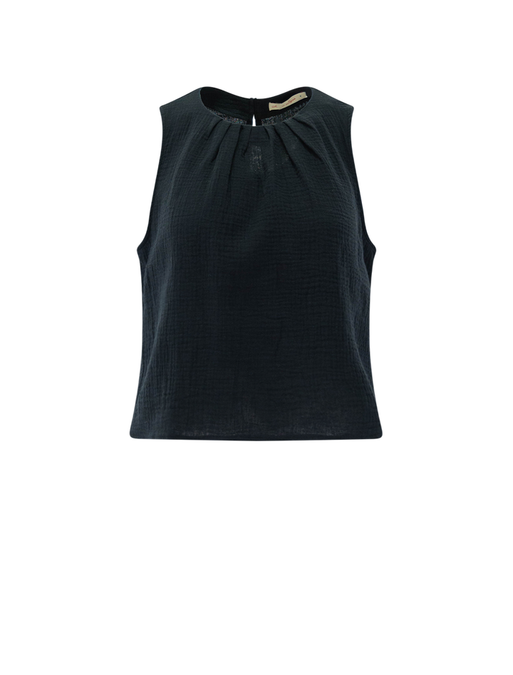 serena high neck tank in black