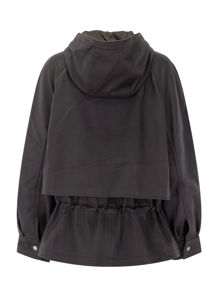 gondola leather jacket in earth