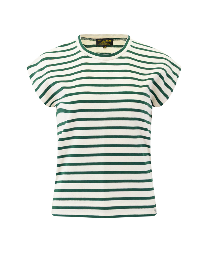 theoxane mariniere tee in green stripe