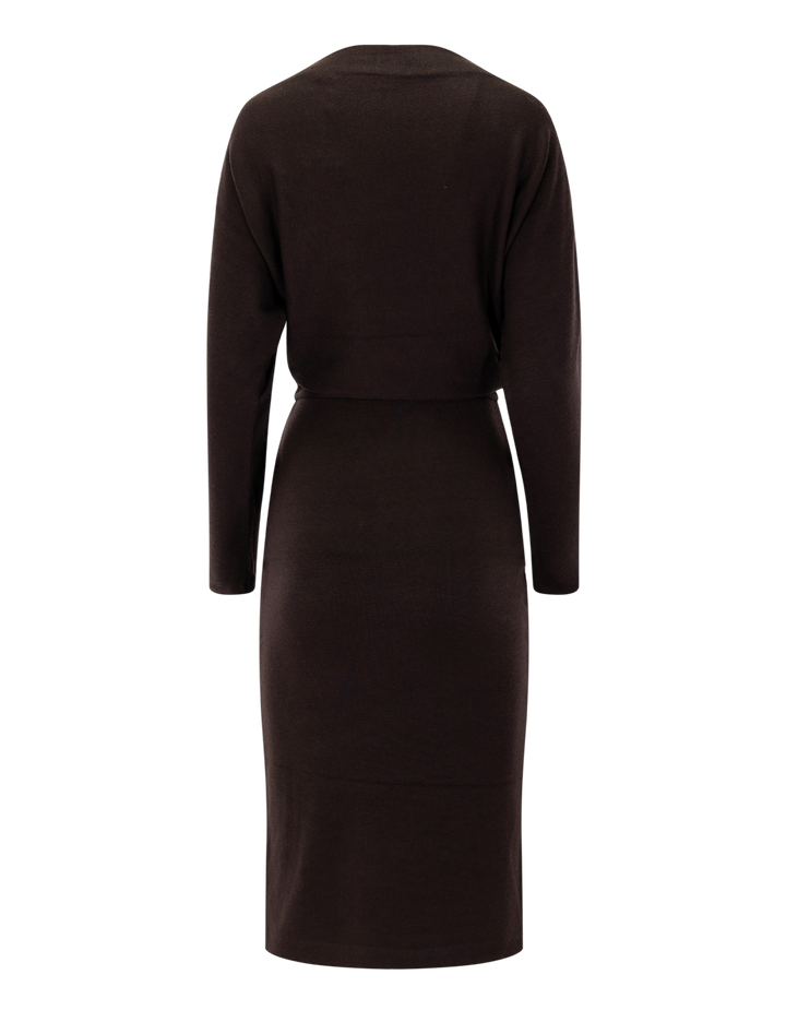 cozy midi dress in cinderwood