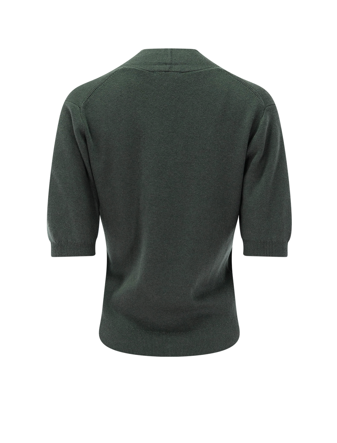 v neck elbow sleeve sweater in balsam