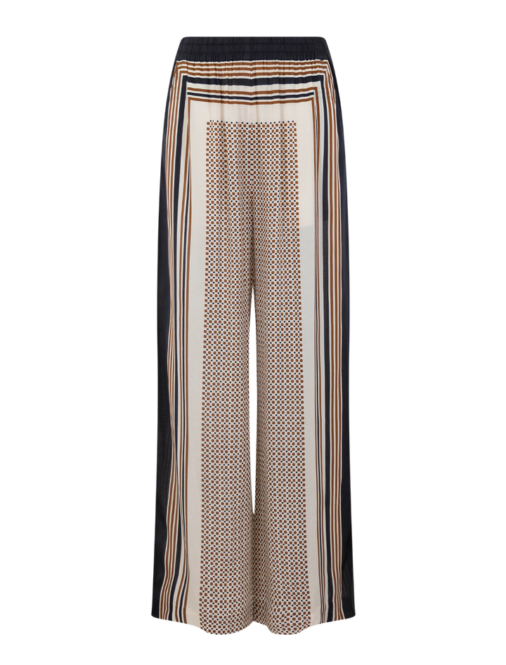 tyler pant in black and caramel dotted