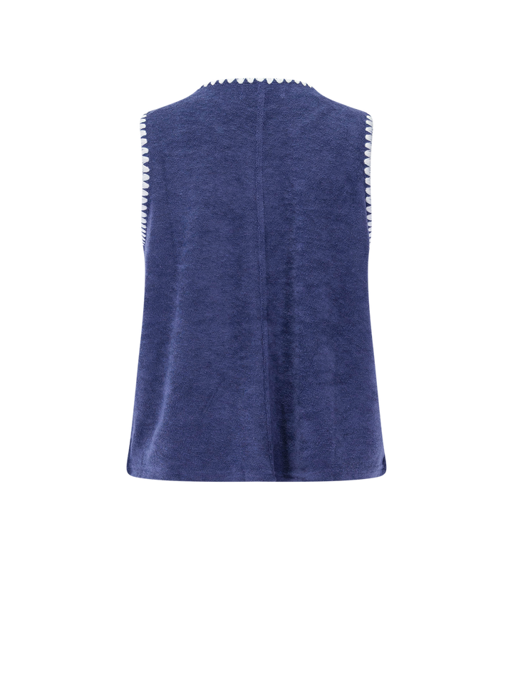 flip terry shell tank in bay blue