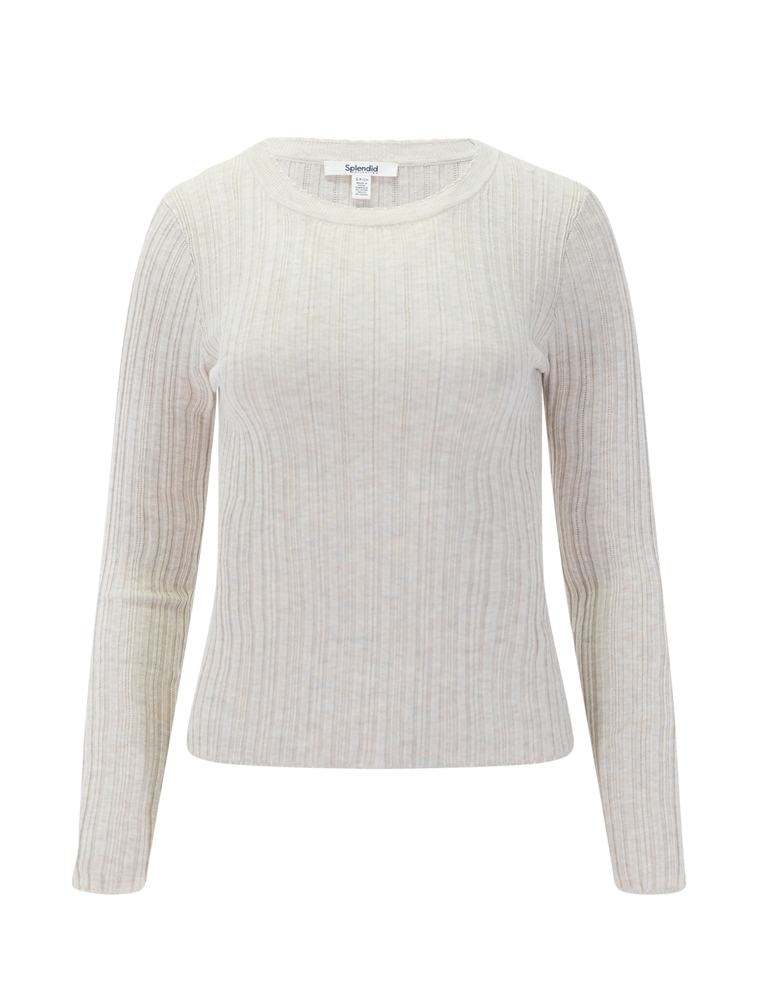 georgie pointelle sweater in pale oak heather