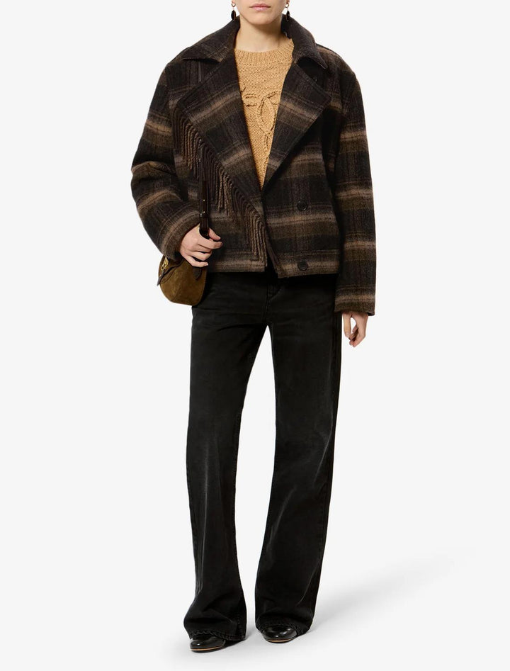 galeane coat in black and khaki