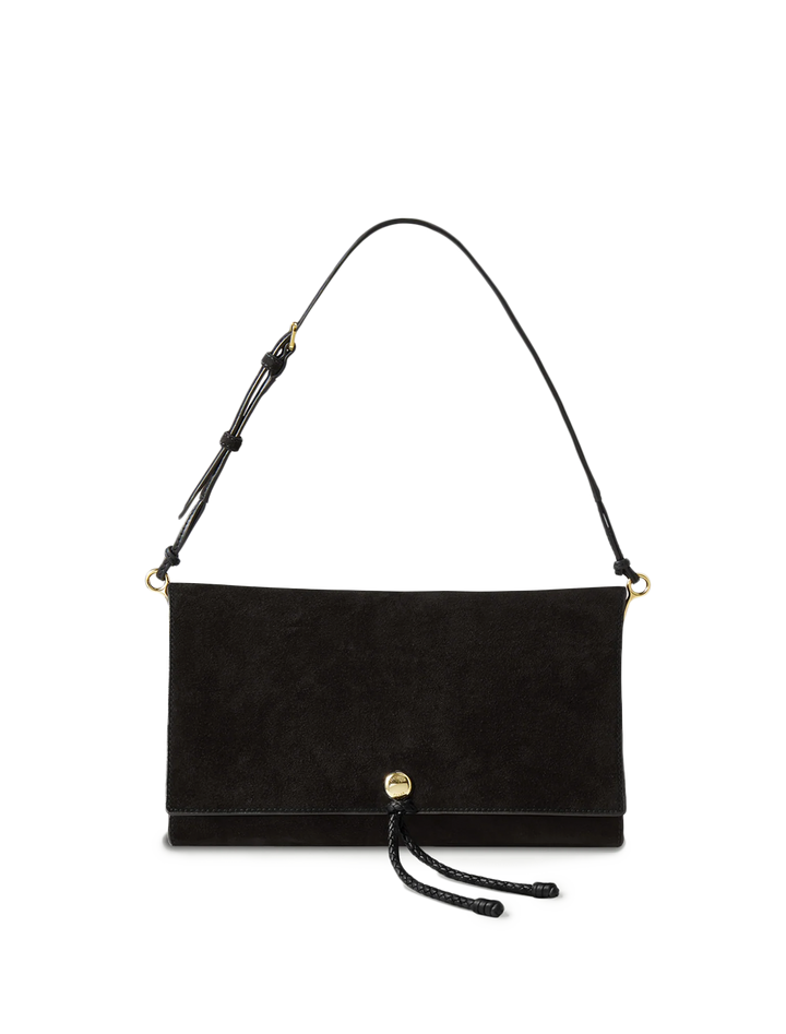 edit bag in black suede