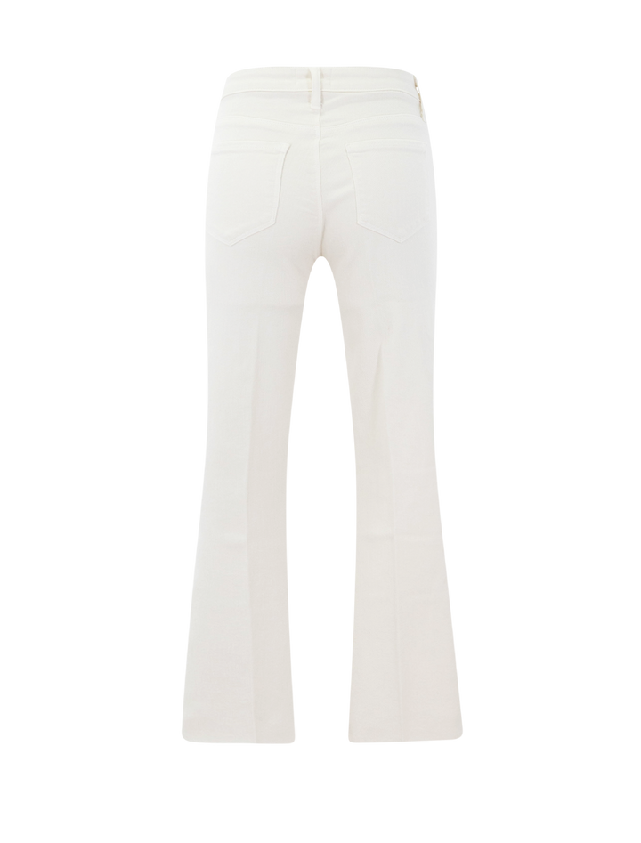 kendra high rise crop flare jeans in vintage white