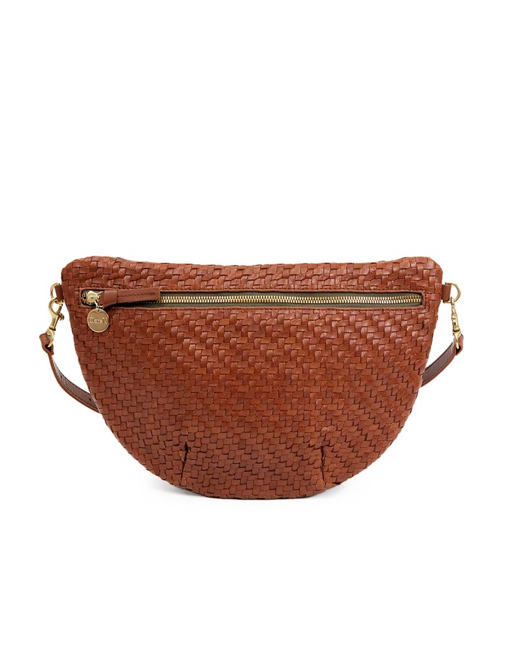 grande fanny in hazelnut woven zig zag