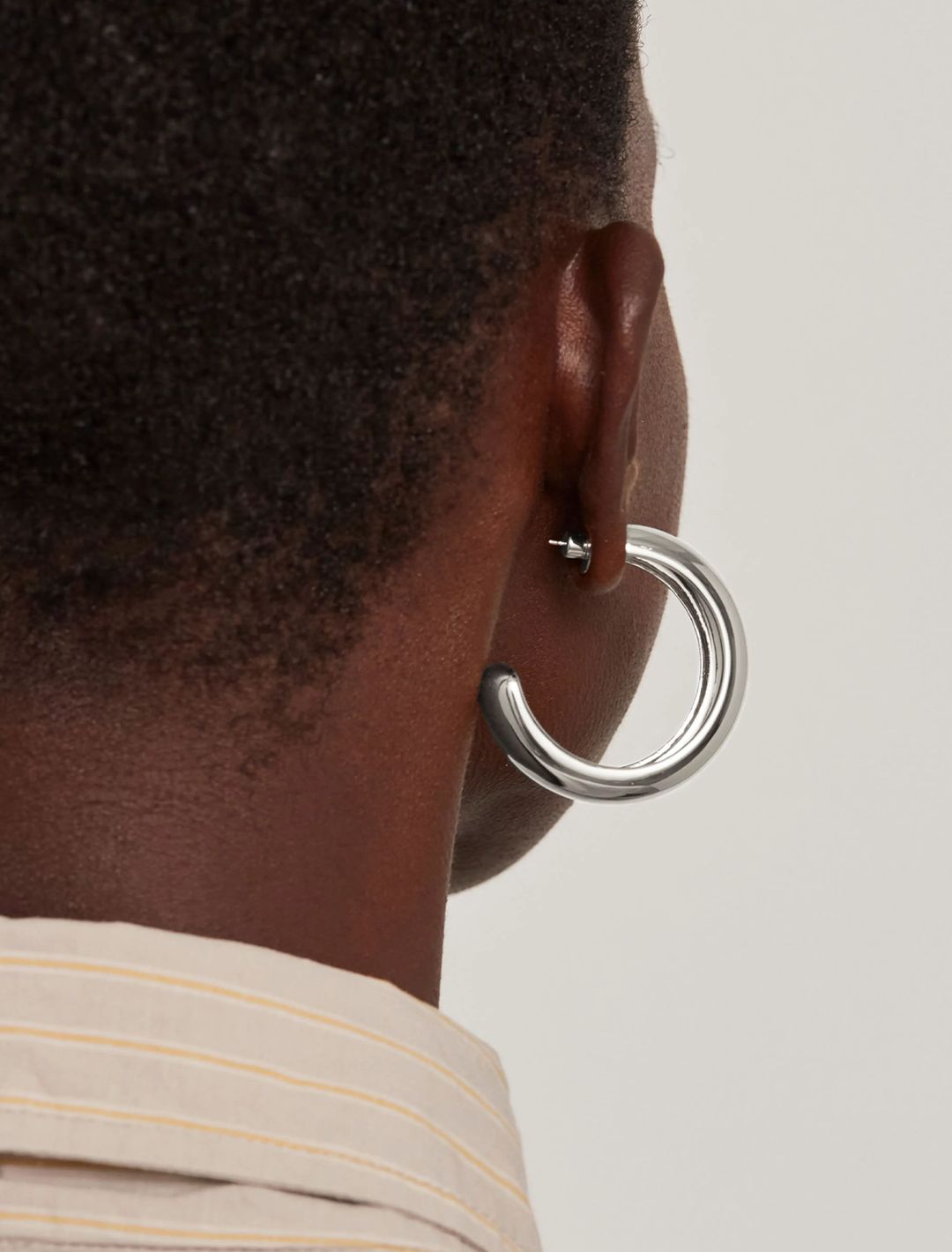 large gia hoops in silver