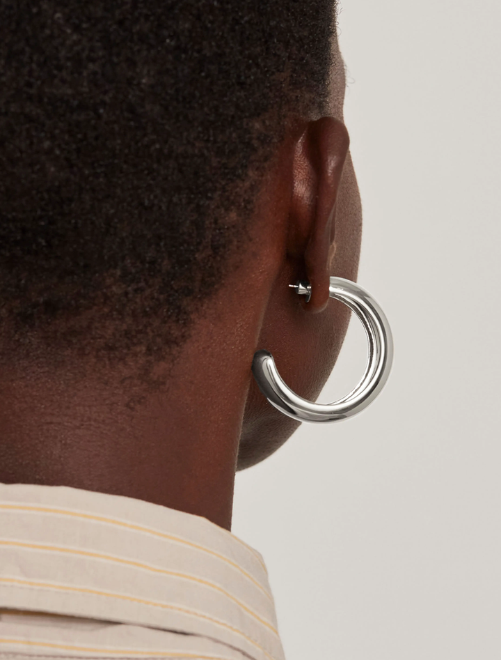 large gia hoops in silver