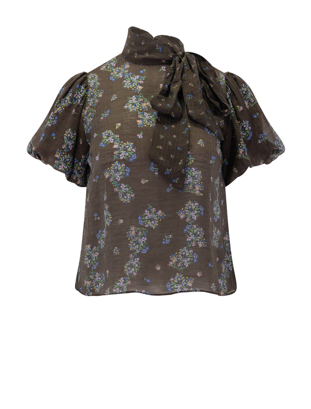 lolanie top in dark espresso print