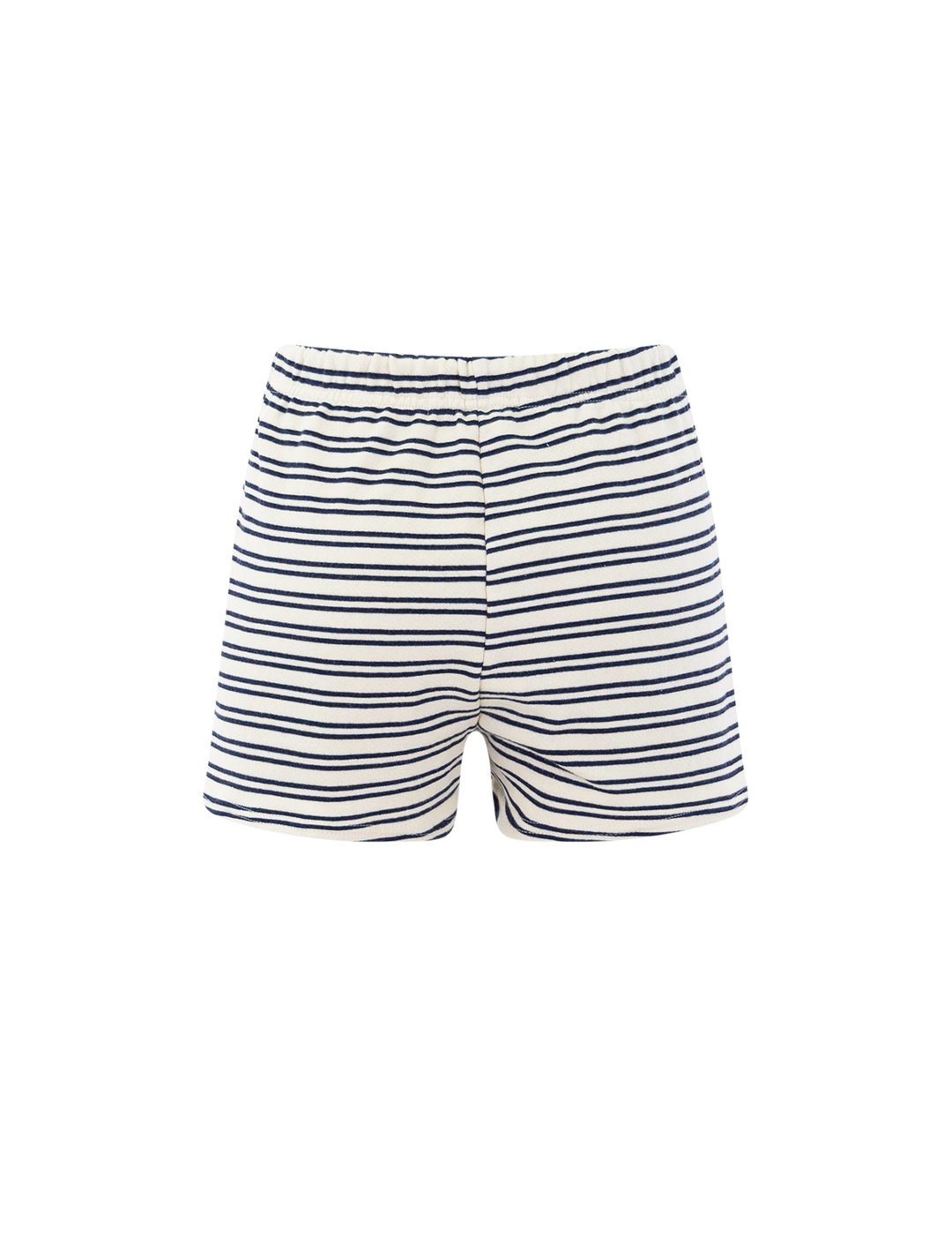 bennie french terry short in navy stripe